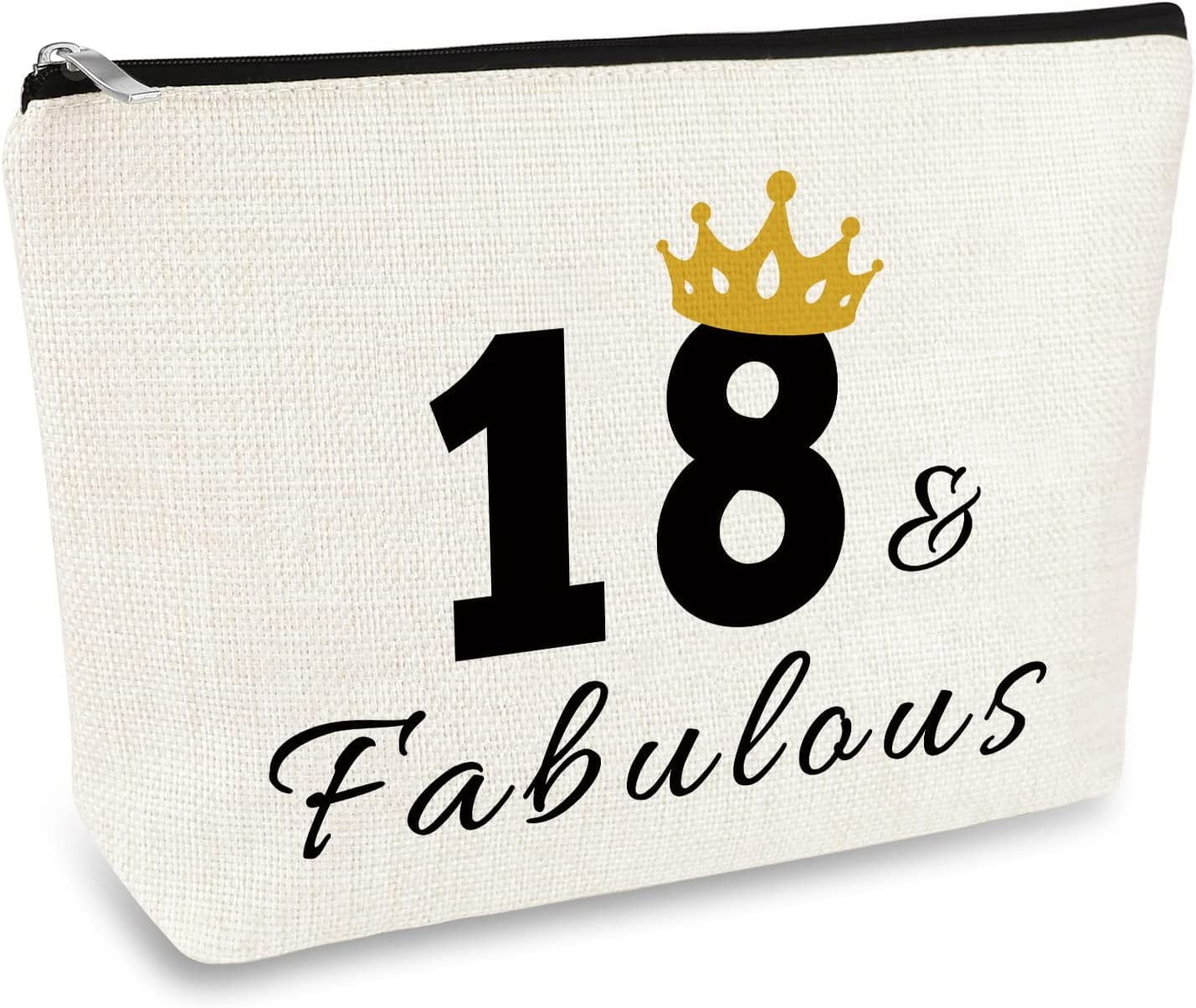 18th Birthday Gifts for Sister Friend Makeup Bag Happy 18th Birthday Party Gifts Cosmetic Bag 18