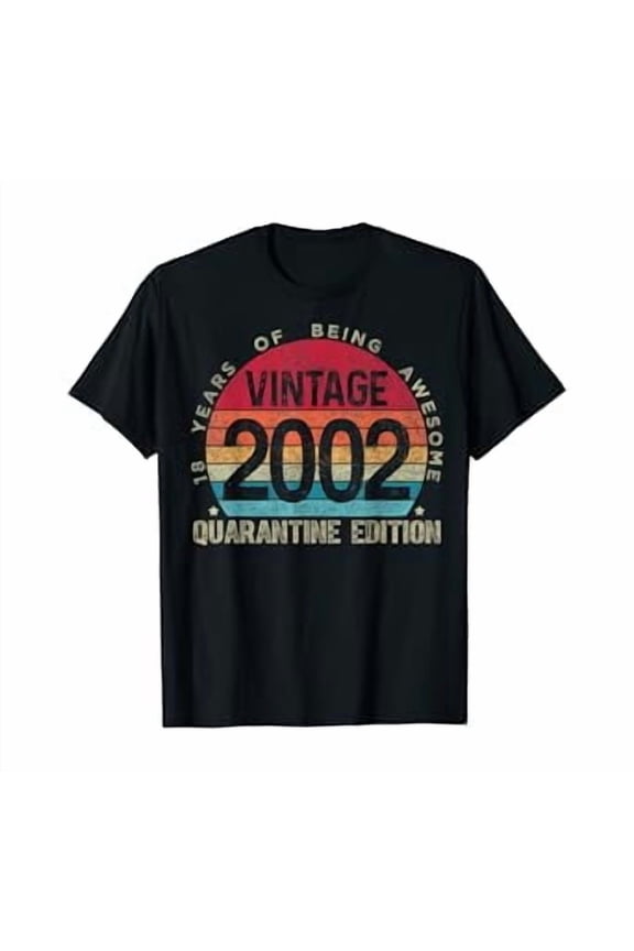 18th Birthday Retro Edition 2002 Quarantine Birthday T-Shirt