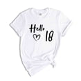 thumbnail image 1 of 18th Birthday Shirt, Hello 18 T-Shirt, 2006 Birthday Shirt, 18th Birthday Gift, Eighteen And Fabulous, Born in 2006 Shirt, 1 of 1
