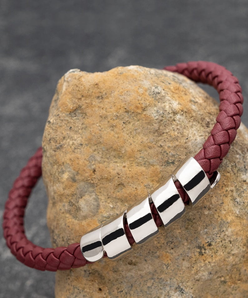 18th Birthday Vegan Leather Bracelet 18th Birthday Men’s Jewelry Gift Idea for Son Him Boys From Mom Mother Dad Father, 18th Birthday Gift for Son from Parents