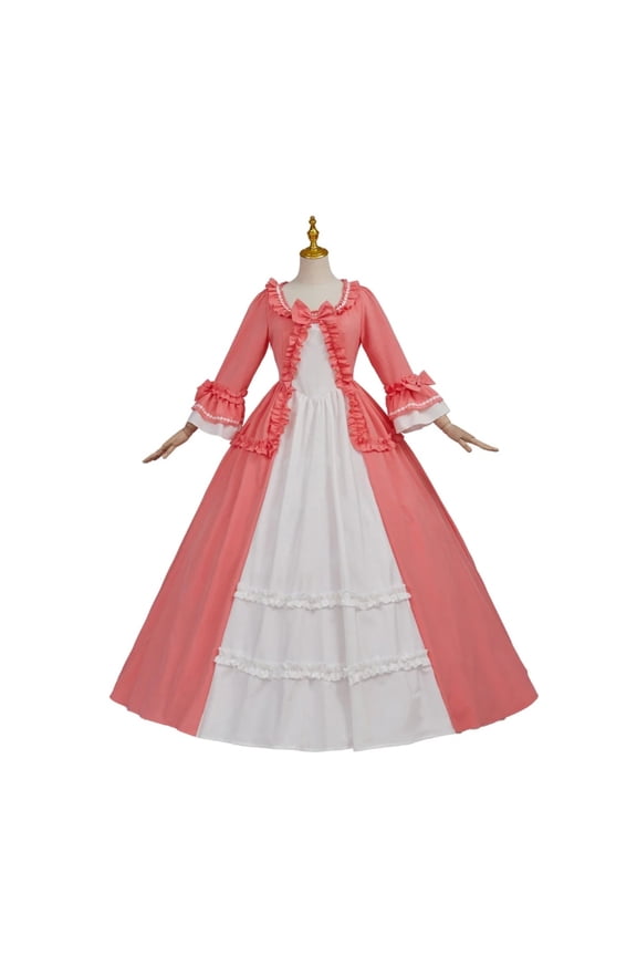 18th Century Victorian Rococo Dress Marie Antoinette Pink Ball Gown Dress Colonial Georgian Prom Ball Gown Princess Dress