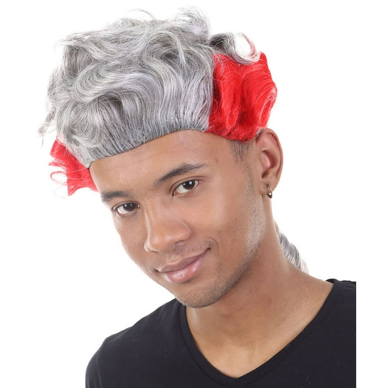 18th Century Wig Red Grey Historical Wig Premium Breathable