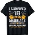 thumbnail image 1 of 18th Wedding Anniversary shirt Couples Husband Wife 18 Years T-Shirt, 1 of 4