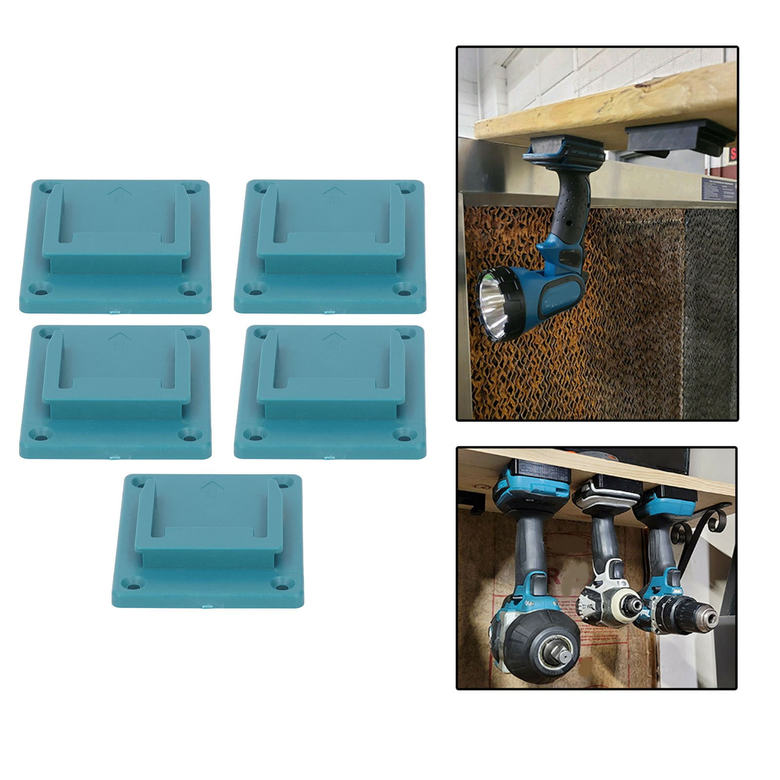 18v Battery Tool Storage Holder Abs Tool Holder Mount 5 Set Tool Holder