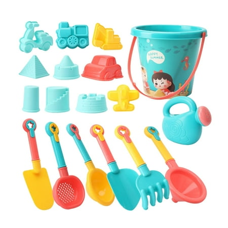 18x Beach Sand Toy Bathing Beach Toy with Beach Bucket for Kids Party Favors