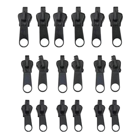 18x Zippers Sliders Teeth Zippers Replacement Zippers Removable Zippers Pullers Zippers Repair Kits for Jeans Jackets