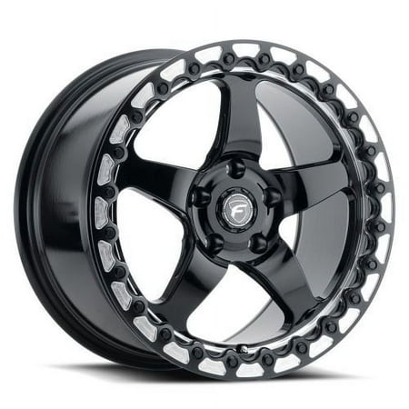 18x10.5 Forgestar F001 D5 BEADLOCK Gloss Black Machined Wheel 5x4.75 (65mm)