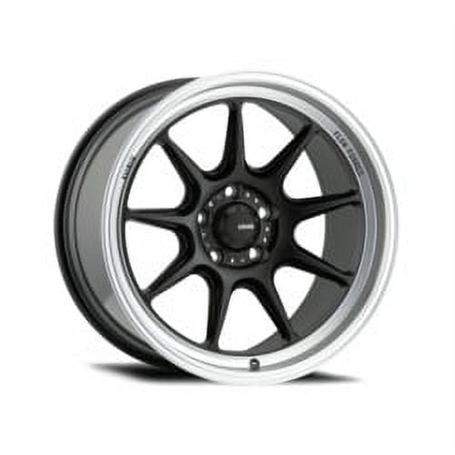 18x10.5 Konig 105MB Countergram Matte Black w/Machined Lip Wheel 5x114.3 (20mm)
