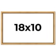 thumbnail image 1 of 18x10 Frame Beaded Gold Solid Wood Picture Frame | 0.75 Inches Moulding Width | Liscio Oro, 1 of 8