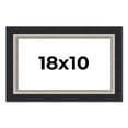 thumbnail image 1 of 18x10 Frame Black Real Wood Picture Frame Width 2.25 Inches | Interior Frame Depth 0.5 Inches |, 1 of 8
