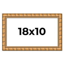 18x10 Frame Gold Real Wood Picture Frame Width 1.5 inches | Interior Frame Depth 0.5 inches |