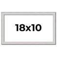 thumbnail image 1 of 18x10 Frame Silver Inner Slope Bevel Picture Frame | 1 Inch Moulding Width | 0.75 Inch Rabbet Depth, 1 of 8