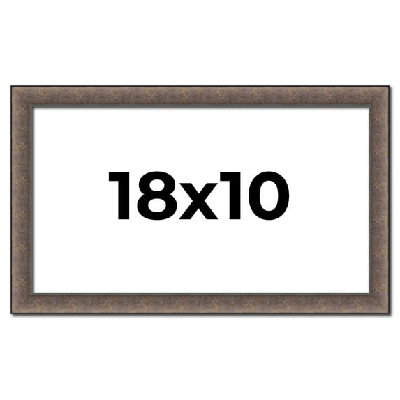 18x10 Frame Silver Real Wood Picture Frame Width 1.25 Inches | Interior Frame Depth 0.5 Inches |