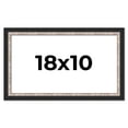 thumbnail image 1 of 18x10 Frame Silver Real Wood Picture Frame Width 1.25 Inches | Interior Frame Depth 0.75 Inches |, 1 of 8