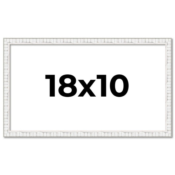 18x10 Frame White Real Wood Picture Frame Width 0.75 inches | Interior Frame Depth 0.5 inches |