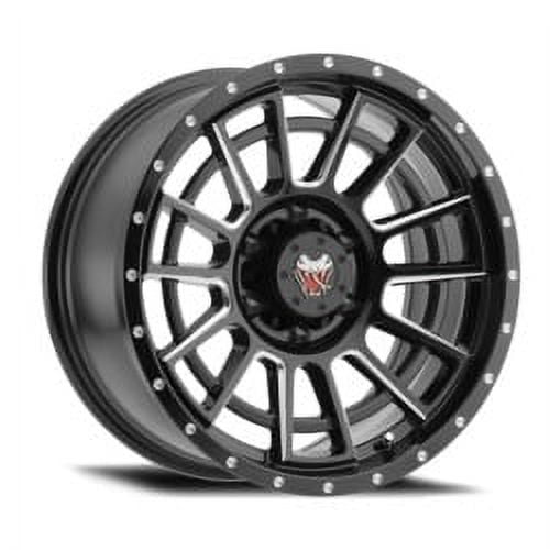 18x10 Mamba 594MB M22 Matte Black with Ball-Cut Machined Spoke Wheel 5x5 (-24mm)