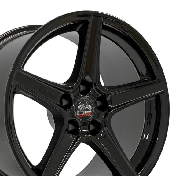 OE Wheels FR06B 18 Inch Rim Fits Mustang FR500 Style 5x114.3 18x10 Gloss Black - Hollander 3810 (1)