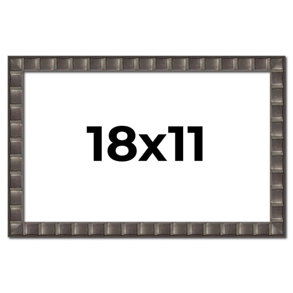 18x11 Frame Black Brown Chestnut Mosaic Solid Wood Picture Frame | 1.125 Inch Moulding Width |