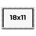 thumbnail image 1 of 18x11 Frame Brushed Silver Solid Wood Picture Frame | 0.75 Inch Moulding Width | Rabbet Depth 0.75, 1 of 5
