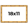 thumbnail image 1 of 18x11 Frame Gold Bamboo Solid Wood Picture Frame | 1 Inch Moulding Width | Interior Frame Depth, 1 of 8