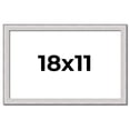 thumbnail image 1 of 18x11 Frame Silver Inner Slope Bevel Picture Frame | 1 Inch Moulding Width | 0.75 Inch Rabbet Depth, 1 of 8