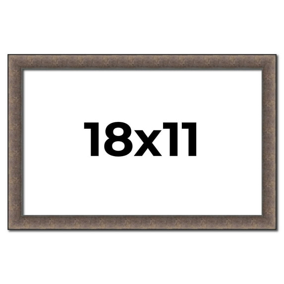 18x11 Frame Silver Real Wood Picture Frame Width 1.25 Inches | Interior Frame Depth 0.5 Inches |