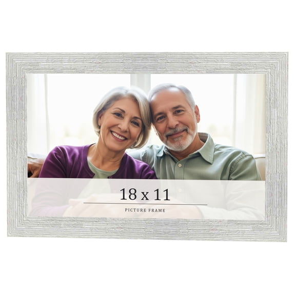 18x11 Frame White Real Wood Picture Frame Width 1.5 inches | Interior Frame Depth 0.5 inches | Barn
