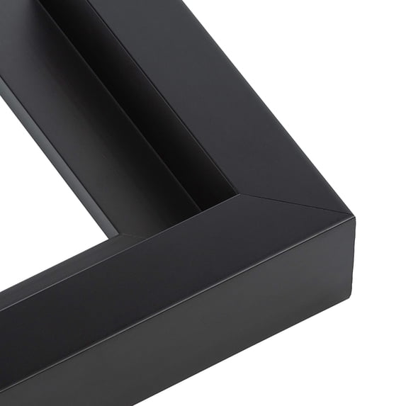 18x12 Canvas Frame Black Solid Wood Floater Frame Width 2.5 Inches | Interior Frame Depth 1 1/4