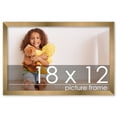 thumbnail image 1 of 18x12 Gold Bronze Wood Picture Frame - UV Acrylic, Foam Board Backing, Hanging Hardware, 1 of 9
