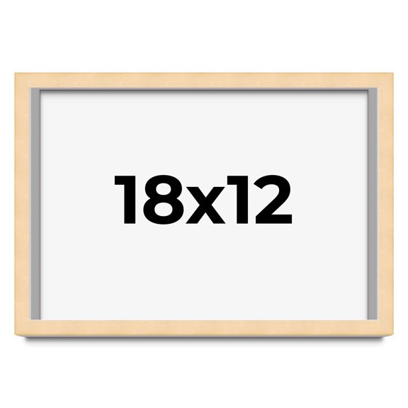 18x12 Shadow Box Frame Brown | 0.875 Inches Deep Real Wood Contemporary Shadowbox Display Frame |