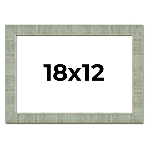18x12 Frame Green Desert Pear Solid Wood Picture Frame | 1.625 Inch Moulding Width | Interior Frame