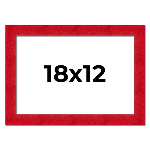 18x12 Frame Red Burl Solid Wood Picture Frame Width 1.75 Inches | Interior Frame Depth 0.5 Inches |