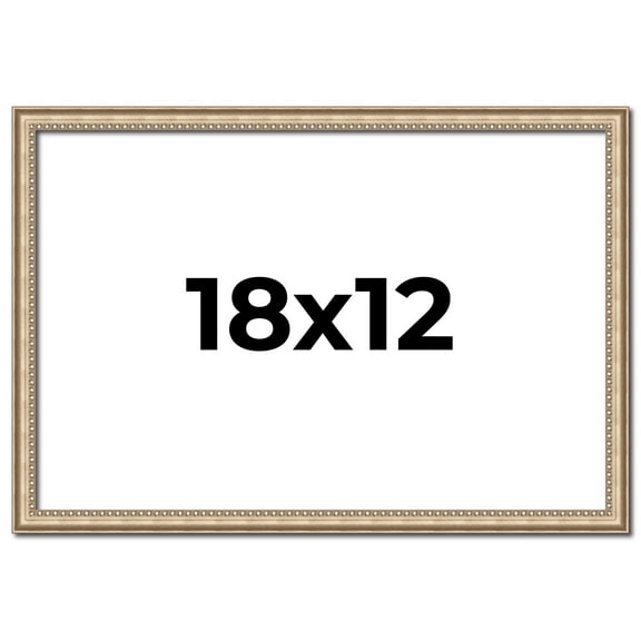 18x12 Frame Silver Real Wood Picture Frame Width 0.75 Inches | Interior Frame Depth 0.5 Inches |