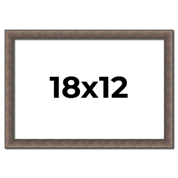 18x12 Frame Silver Real Wood Picture Frame Width 1.25 Inches | Interior Frame Depth 0.5 Inches |