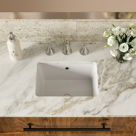 18x12x7 inches Rectangular - Stain Resistant & Contemporary - Restaurant & School Baths - Seamless Installation