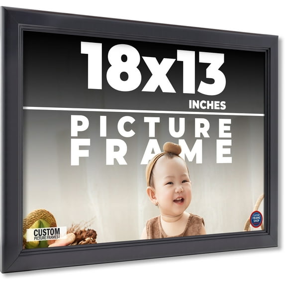 18x13 Frame Black Passaggi Solid Wood Picture Frame Width 1.5 Inches | Interior Depth 0.5 Inches |