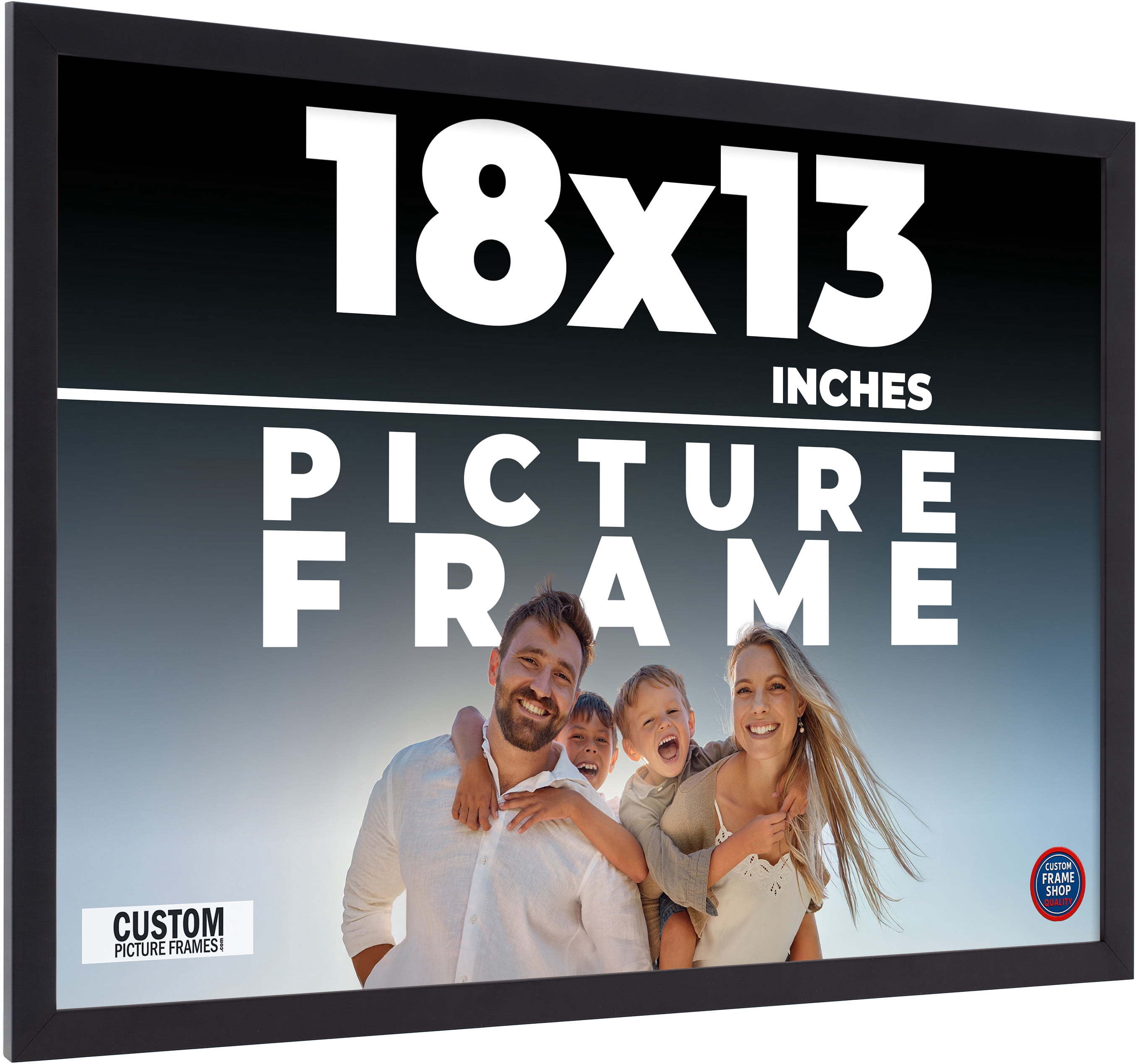 18x13 Frame Black Real Wood Picture Frame Width 0.75 inches | Interior ...