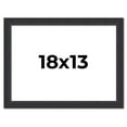 thumbnail image 1 of 18x13 Frame Black Real Wood Picture Frame Width 1.25 Inches | Interior Frame Depth 0.5 Inches |, 1 of 8