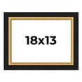 thumbnail image 1 of 18x13 Frame Gold Real Wood Picture Frame Width 2.25 Inches | Interior Frame Depth 0.5 Inches |, 1 of 8