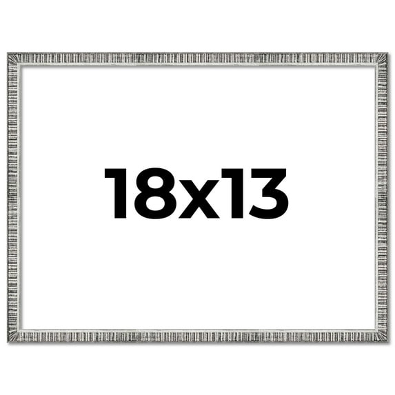 18x13 Frame Silver Picture Frame - Complete Modern Photo Frame Includes UV Acrylic Shatter Guard