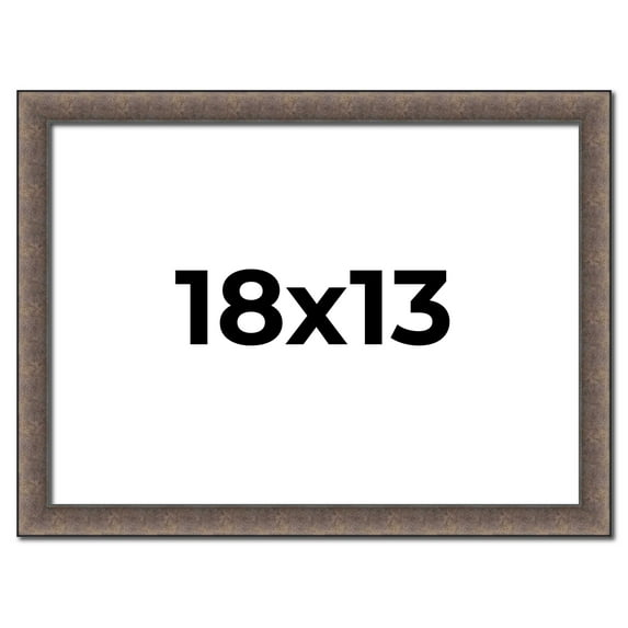 18x13 Frame Silver Real Wood Picture Frame Width 1.25 Inches | Interior Frame Depth 0.5 Inches |