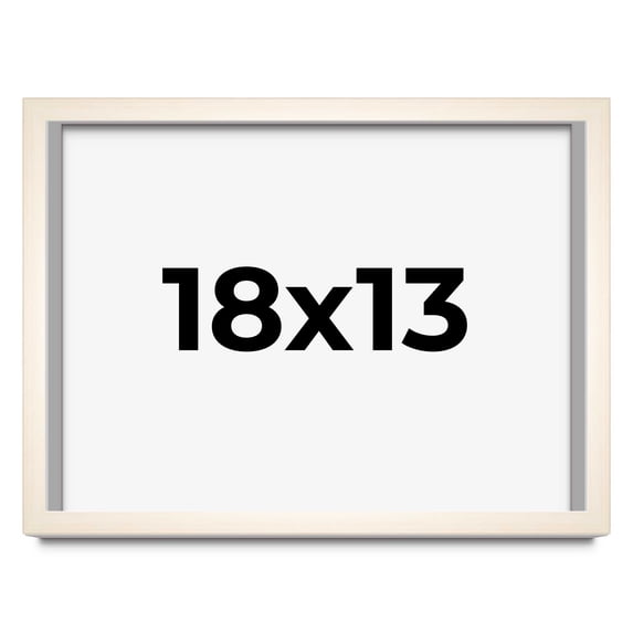 18x13 Frame White Wheat Solid Wood Picture Frame | Moulding Width 0.75 Inches | Interior Depth 0.5