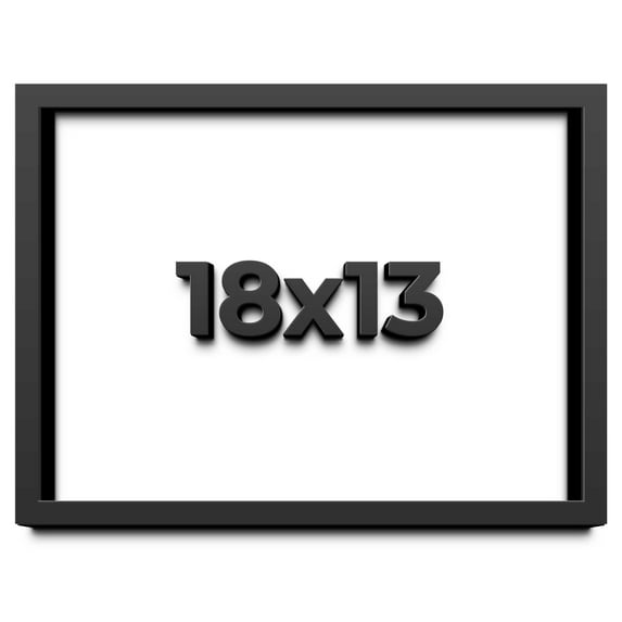 18x13 Shadow Box Frame Black | 2 Inches Deep Real Wood Contemporary Shadowbox Display Frame | UV