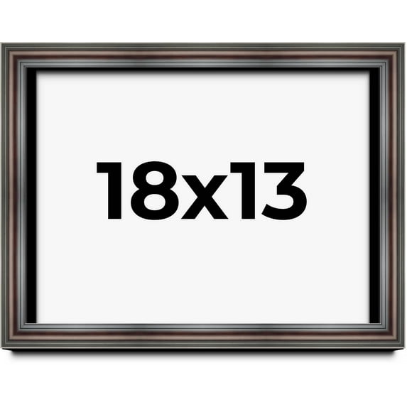 18x13 Shadow Box Frame Brown Cherry | 2.625 Inches Deep Pine Wood Traditional Shadowbox Display