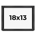 thumbnail image 1 of 18x13 Shadow Box Frame Grey Charcoal Black | 0.875 Inches Deep | Wood Shadowbox Display Frame | UV, 1 of 8