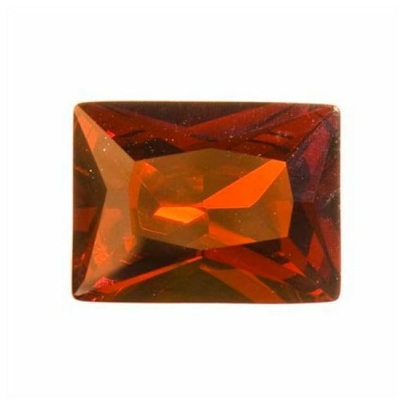 18x13mm Rectangle Garnet CZ - Pack of 1