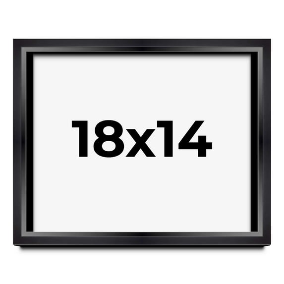 18x14 Black Shadowbox Frame - Interior Size 18x14 by 1.5 Inches - Made to Display Items Up To 1.5 Inches Deep