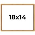thumbnail image 1 of 18x14 Frame Beaded Gold Solid Wood Picture Frame | 0.75 Inches Moulding Width | Liscio Oro, 1 of 8