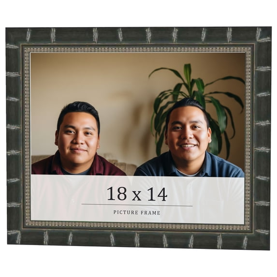 18x14 Frame Black Bamboo Solid Wood Picture Frame Width 1.5 Inches | Interior Frame Depth 0.5