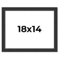 thumbnail image 1 of 18x14 Frame Black Real Wood Picture Frame Width 1.25 Inches | Interior Frame Depth 0.5 Inches |, 1 of 8